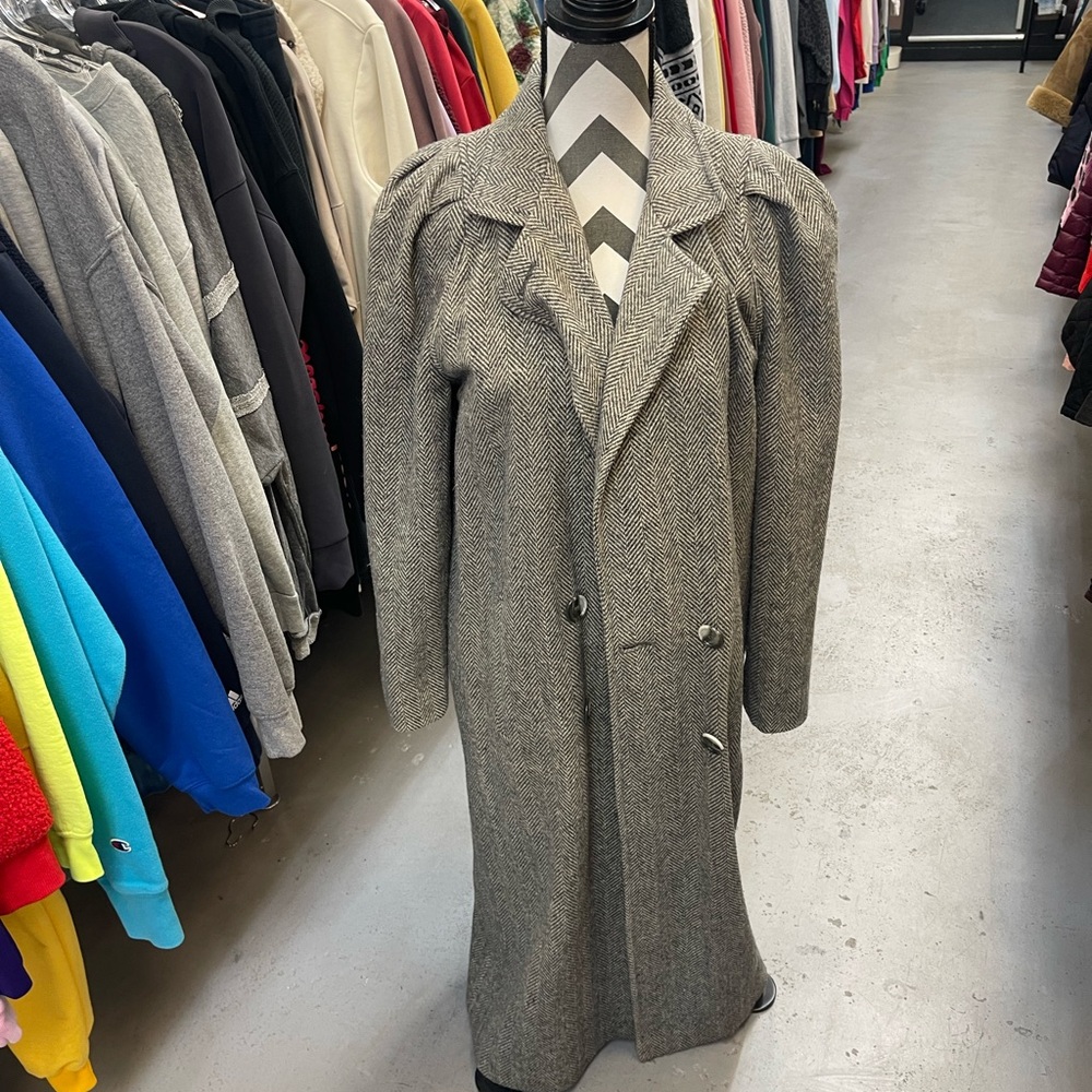 Elegant Gray Women's Trench Coat